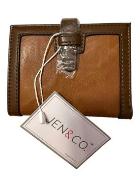 JEN & CO. Tan/Brown Vegan Wallet